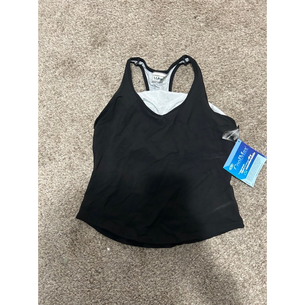 Women's L.L.Bean Tank Top XL Black Gray CoolMax Lycra
#055 - Picture 2 of 6